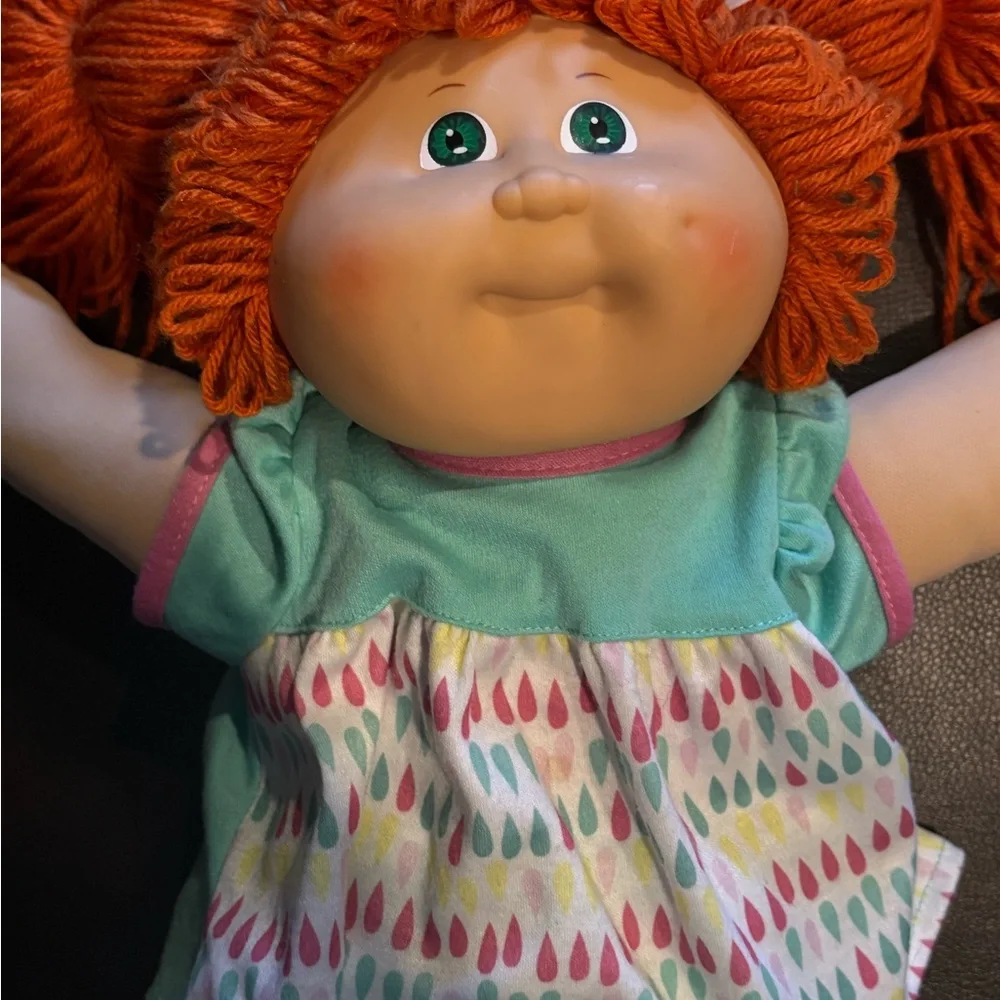 Cabbage Patch Kids Vintage Red headed green eyes rare doll coleco